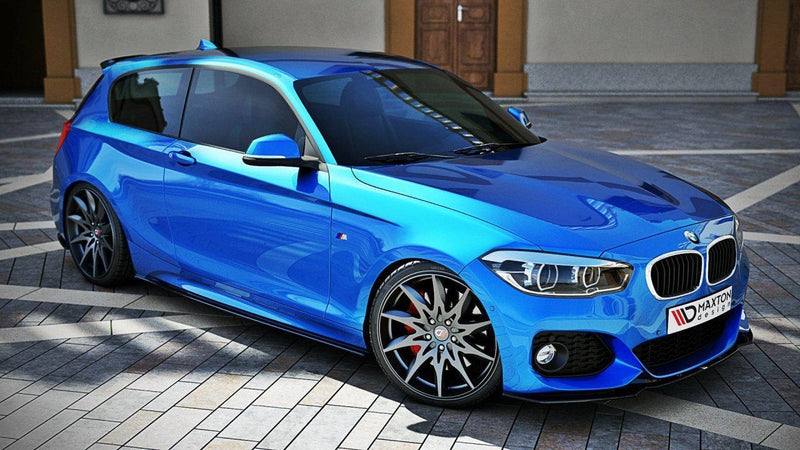 Maxton Side Skirts Diffusers BMW 1 F20/F21 M-Power (Facelift) Gloss Black-R44 Performance