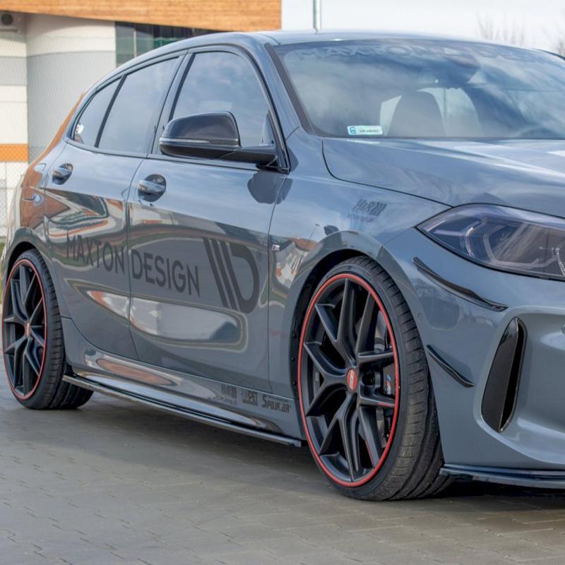 Maxton Side Skirts Diffusers BMW 1 Series F40 M135I /M-Sport In Gloss Black-R44 Performance