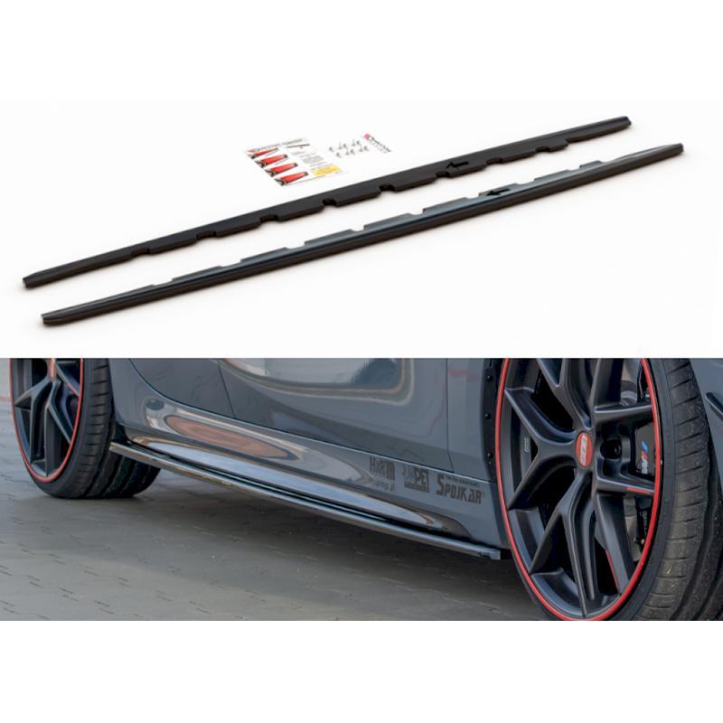 Maxton Side Skirts Diffusers BMW 1 Series F40 M135I /M-Sport In Gloss Black-R44 Performance