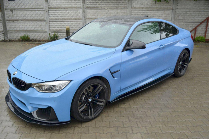 Maxton Side Skirts Diffusers BMW M4 F82/F83 (2014-20) In Gloss Black-R44 Performance