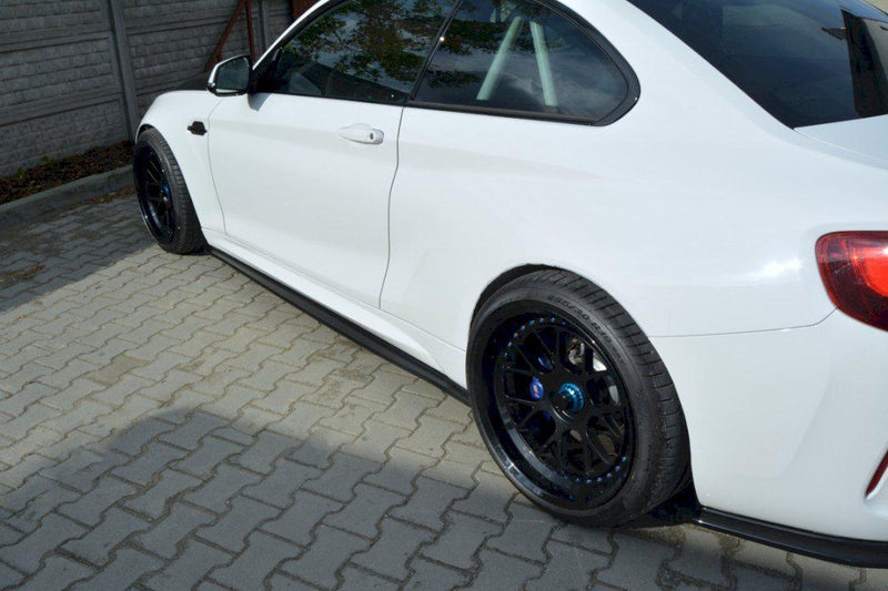 Maxton Side Skirts Splitters BMW M2 F87 (2016-) In Gloss Black-R44 Performance