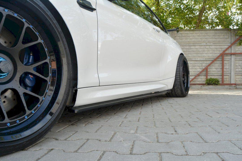 Maxton Side Skirts Splitters BMW M2 F87 (2016-) In Gloss Black-R44 Performance