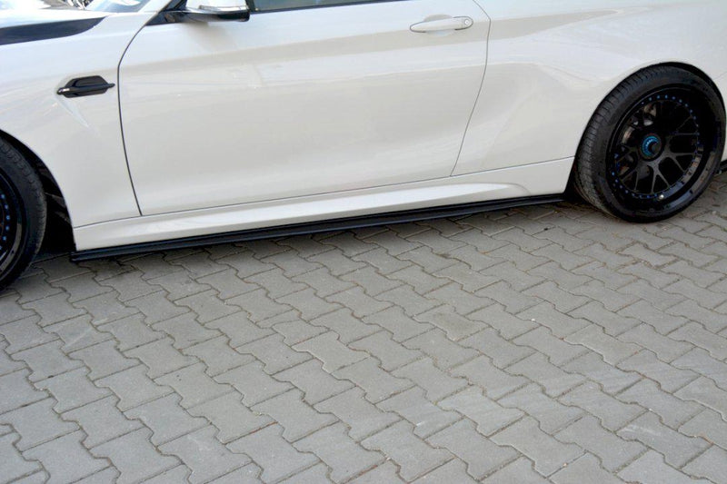 Maxton Side Skirts Splitters BMW M2 F87 (2016-) In Gloss Black-R44 Performance