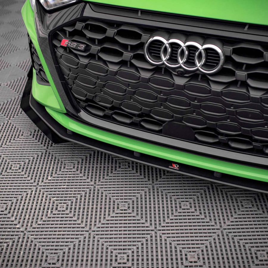 Maxton Street Pro Front Splitter V.1 (+FLAPS) for Audi RS3 8Y (2020-)-R44 Performance