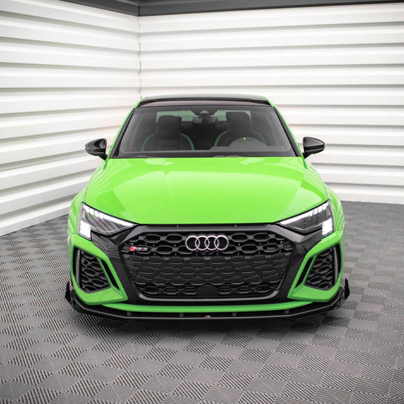 Maxton Street Pro Front Splitter V.1 (+FLAPS) for Audi RS3 8Y (2020-)-R44 Performance