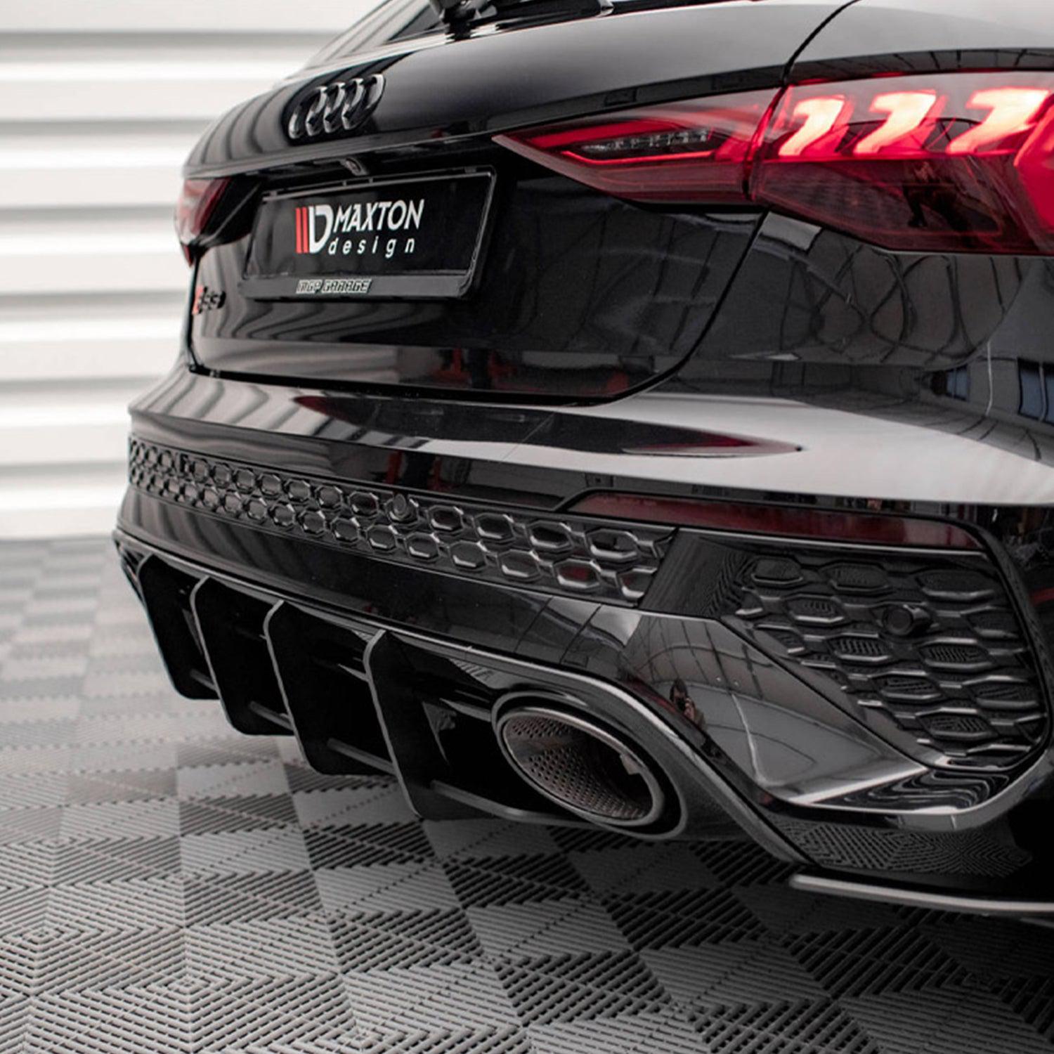 Maxton Street Pro Rear Diffuser Audi RS3 Sportback 8Y (2020-) in Black-R44 Performance