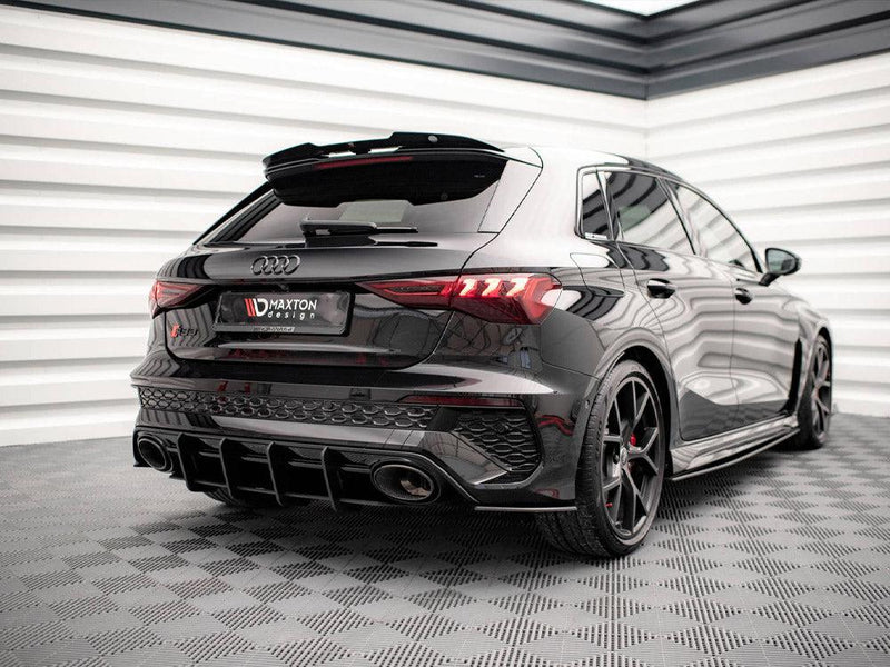 Maxton Street Pro Rear Diffuser Audi RS3 Sportback 8Y (2020-) in Black-R44 Performance