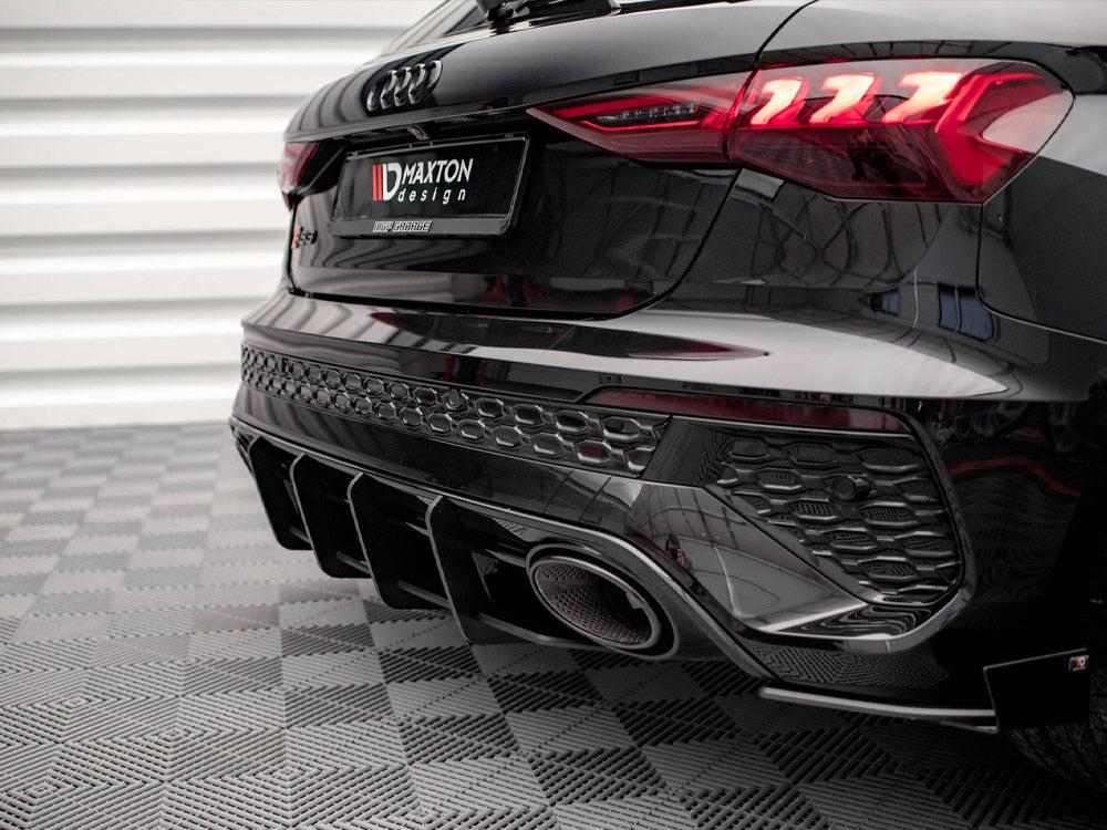Maxton Street Pro Rear Diffuser Audi RS3 Sportback 8Y (2020-) in Black-R44 Performance
