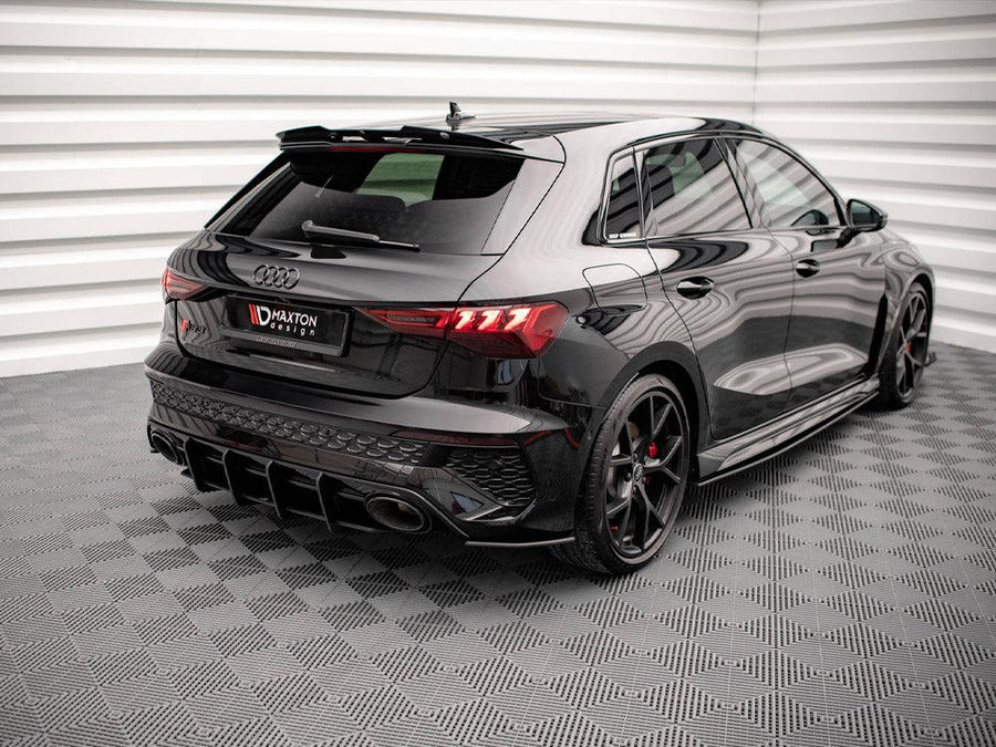 Maxton Street Pro Rear Side Splitters Audi RS3 Sportback 8Y (2020-) in Gloss Black-R44 Performance