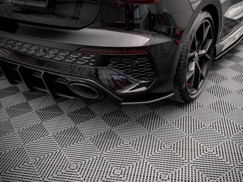 Maxton Street Pro Rear Side Splitters Audi RS3 Sportback 8Y (2020-) in Gloss Black-R44 Performance