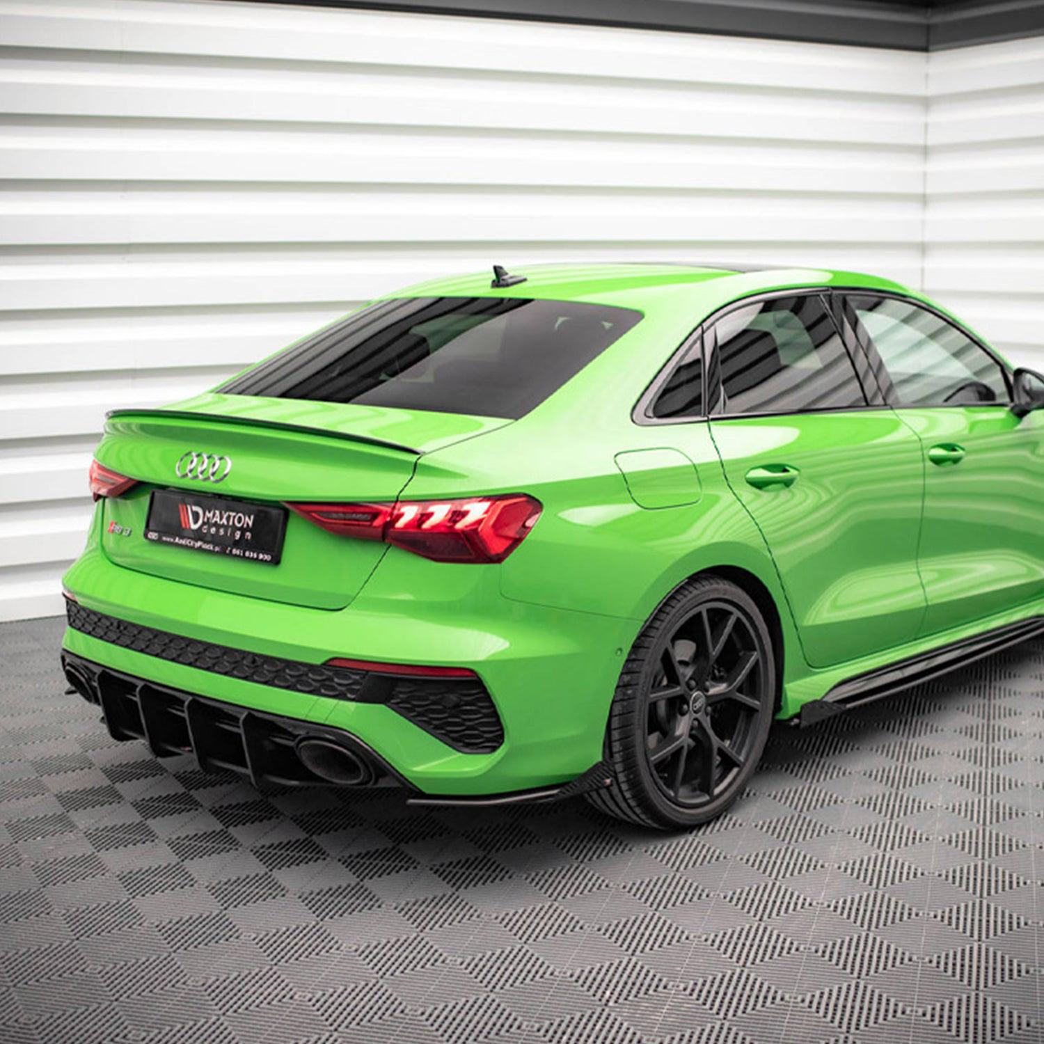 Maxton Street Pro Rear Side Splitters (+Flaps) for Audi RS3 Sedan 8Y (2020-)-R44 Performance