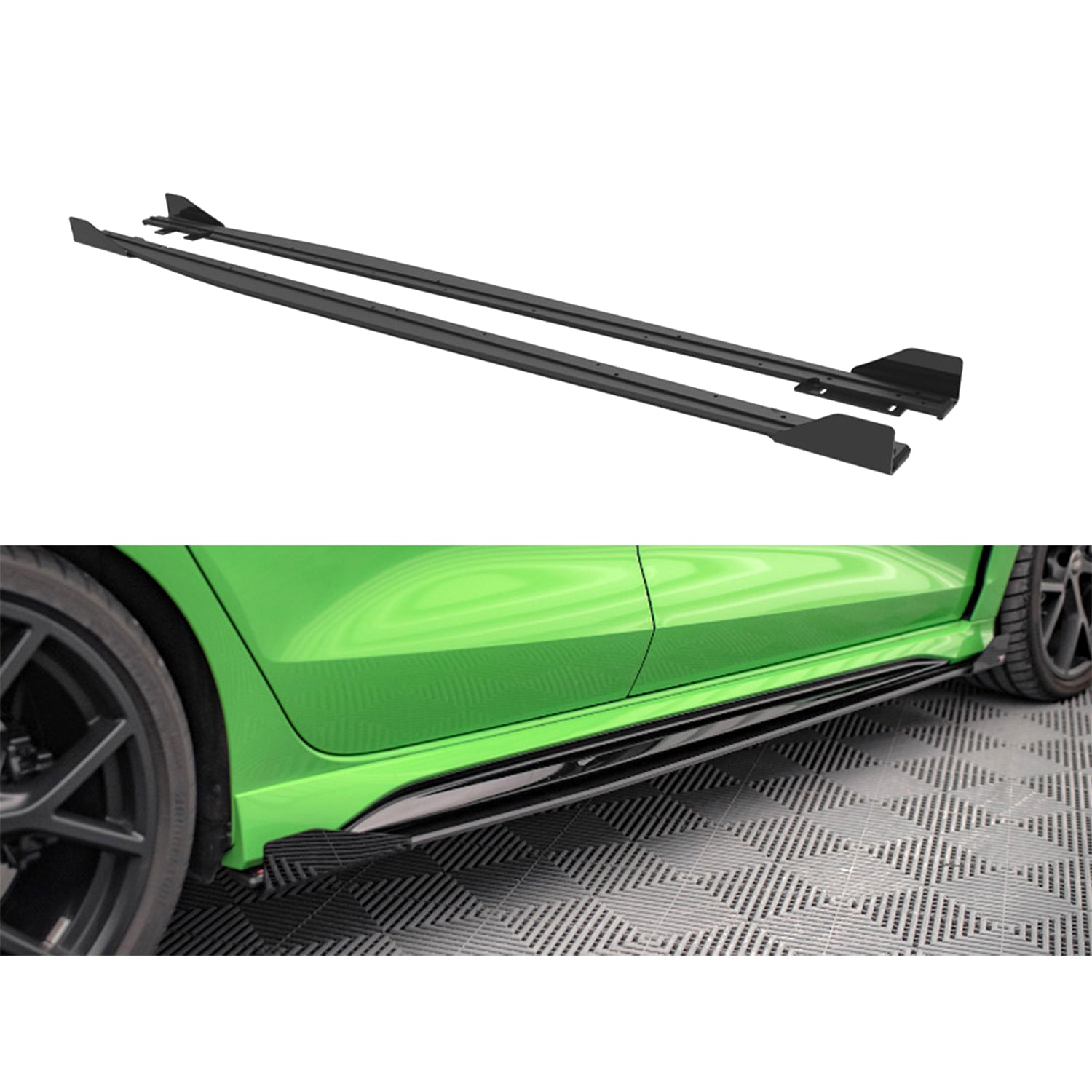 Maxton Street Pro Side Skirts (+Flaps) for Audi RS3 Sedan 8Y (2020-)-R44 Performance