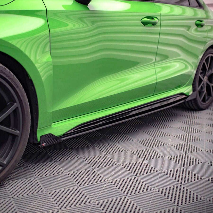 Maxton Street Pro Side Skirts (+Flaps) for Audi RS3 Sedan 8Y (2020-)-R44 Performance