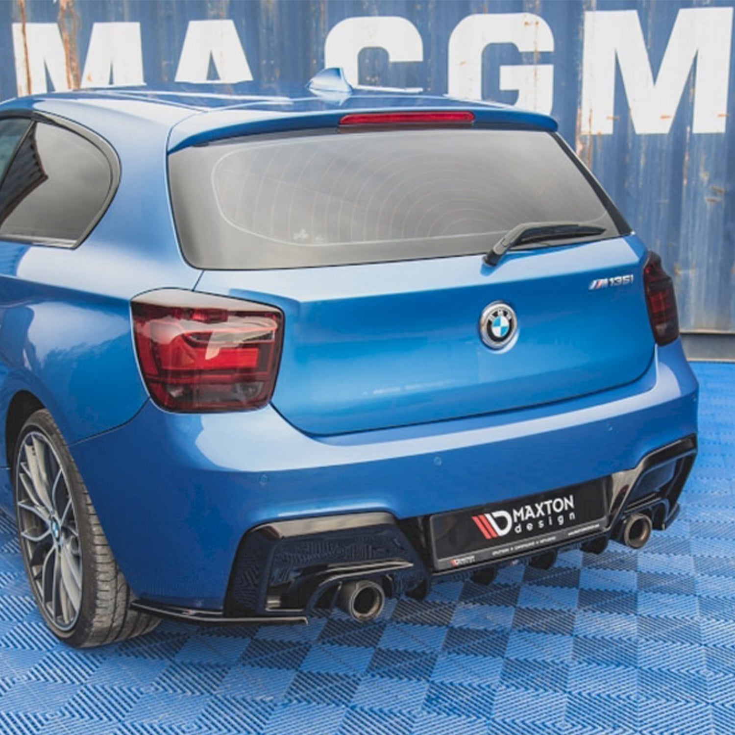 Maxton Design BMW M135i Pre-LCI Rear Side Splitters V2 In Gloss Black (F20)-R44 Performance