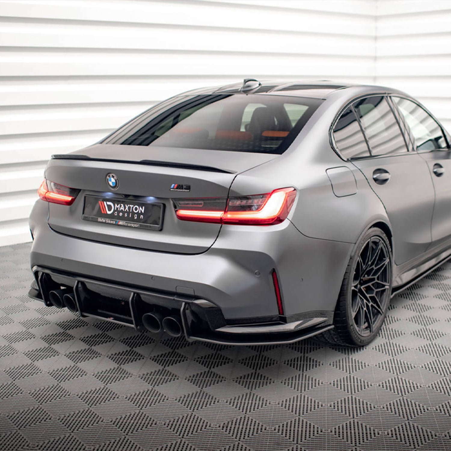 Maxton Design BMW G80 M3 Street Pro Rear Diffuser In Black - R44 Performance