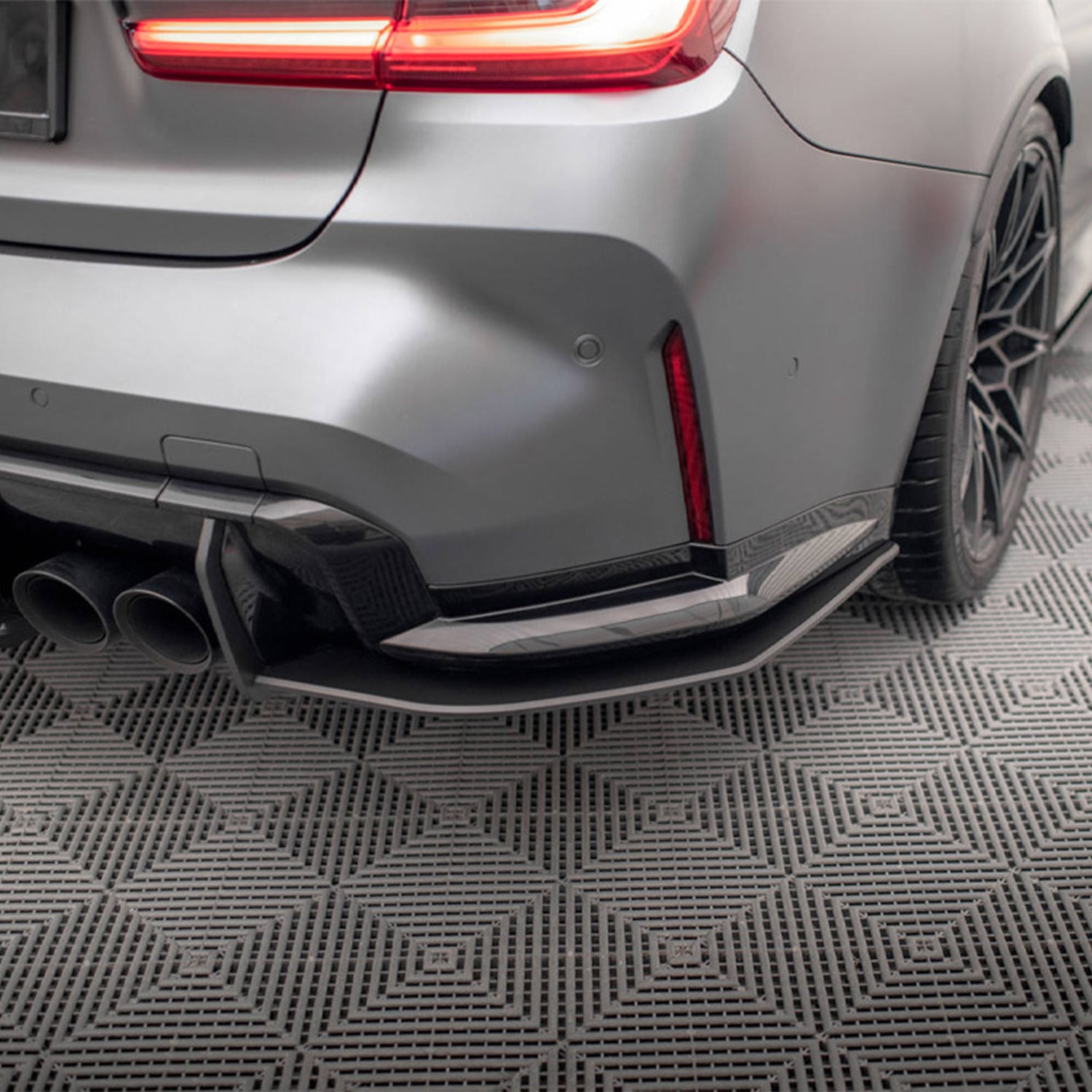 Maxton Design BMW G80 M3 Street Pro Rear Side Splitters In Black - R44 Performance