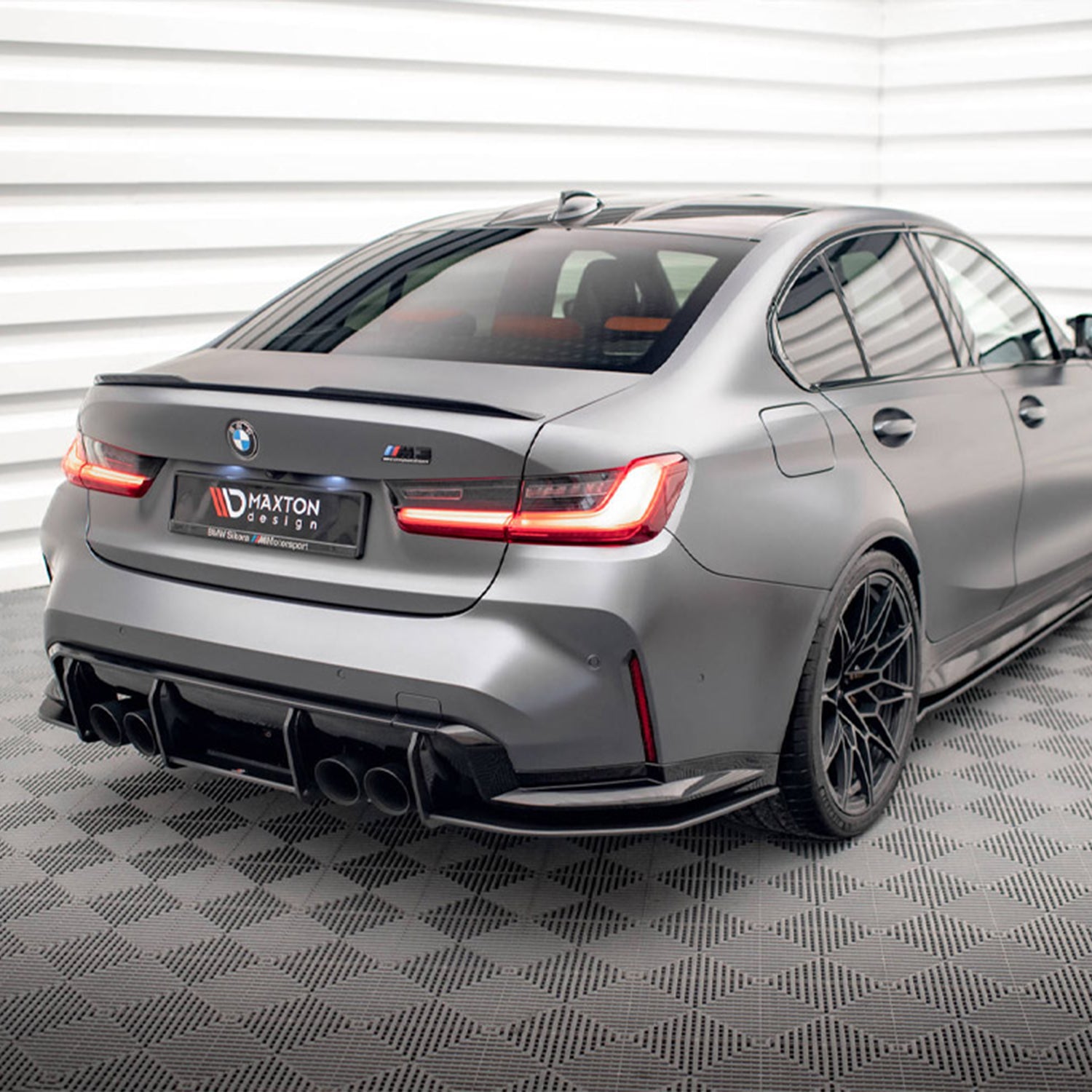 Maxton Design BMW G80 M3 Street Pro Rear Side Splitters In Black - R44 Performance