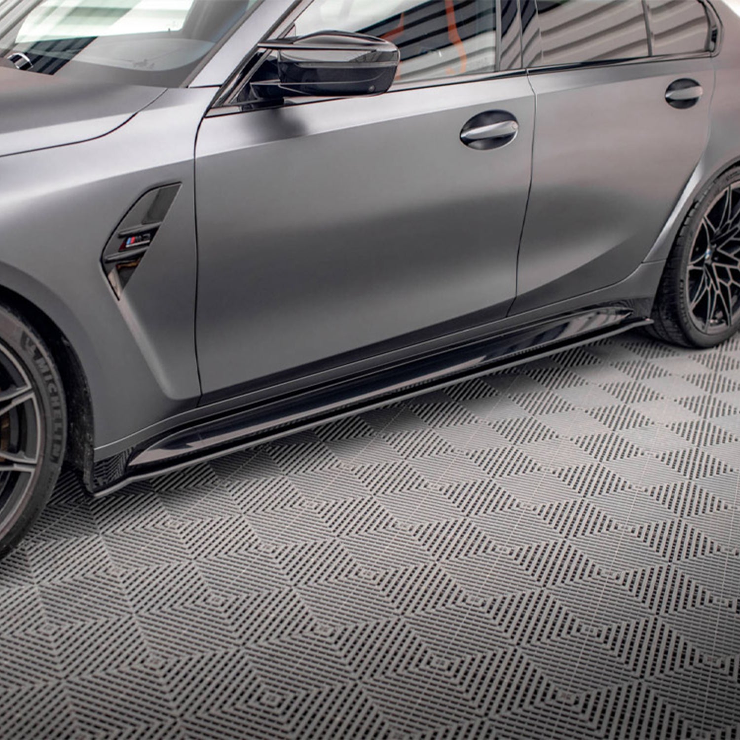 Maxton Design BMW G80 M3 Street Pro Side Skirts In Black - R44 Performance