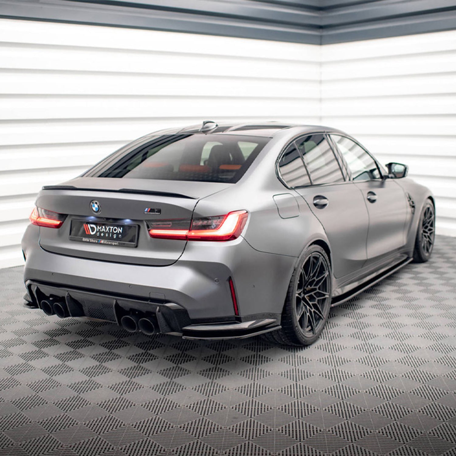 Maxton Design BMW G80 M3 V1 Rear Side Splitters In Gloss Black - R44 Performance