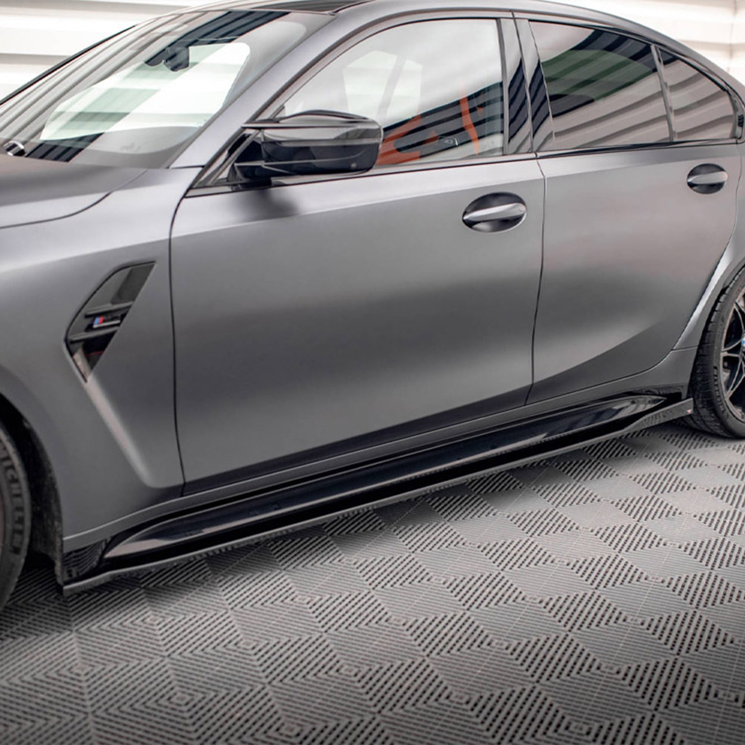 Maxton Design BMW G80 M3 V2 Side Skirts In Gloss Black - R44 Performance