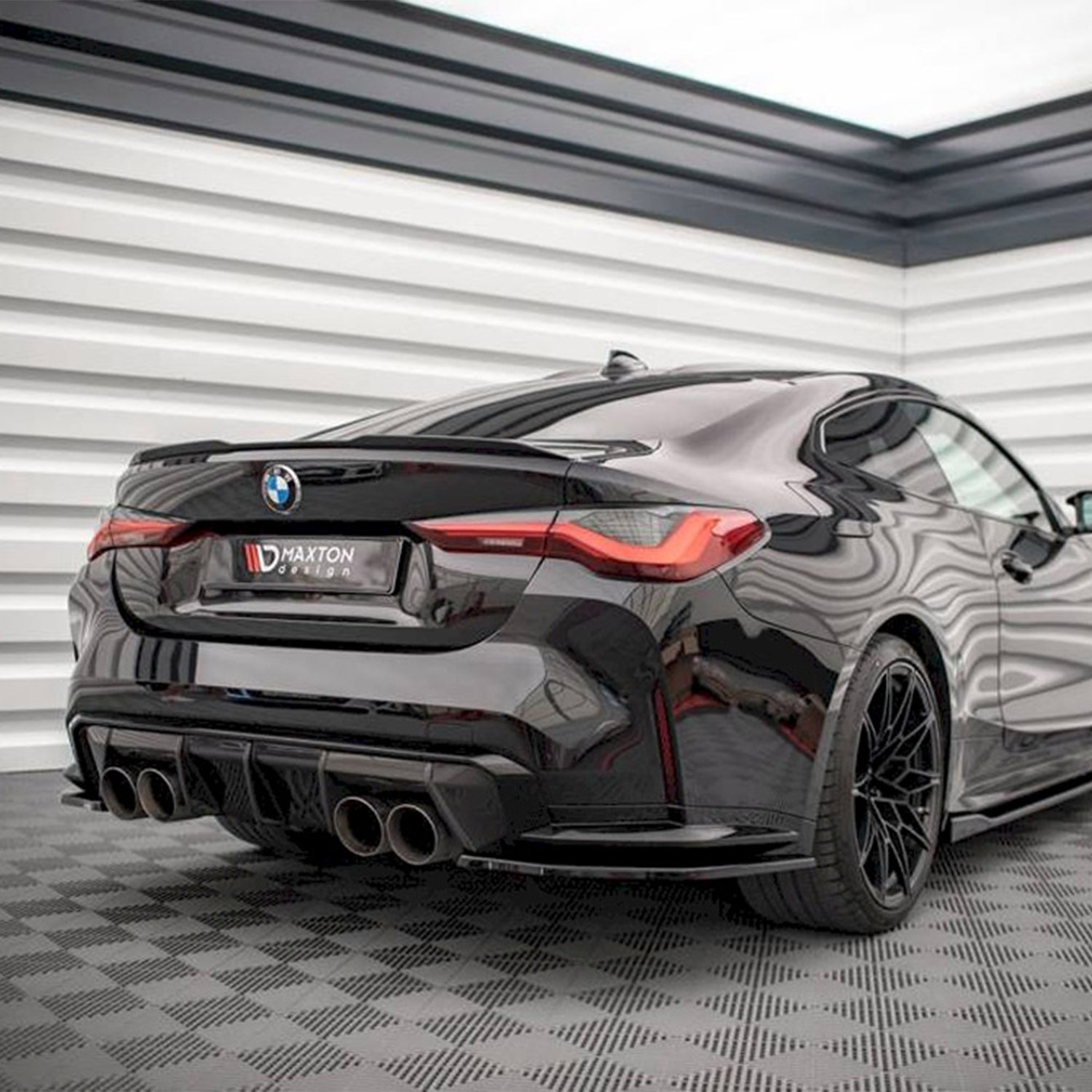 Maxton Design BMW M4 Rear Side Splitters In Gloss Black (G82/G83) - R44 Performance