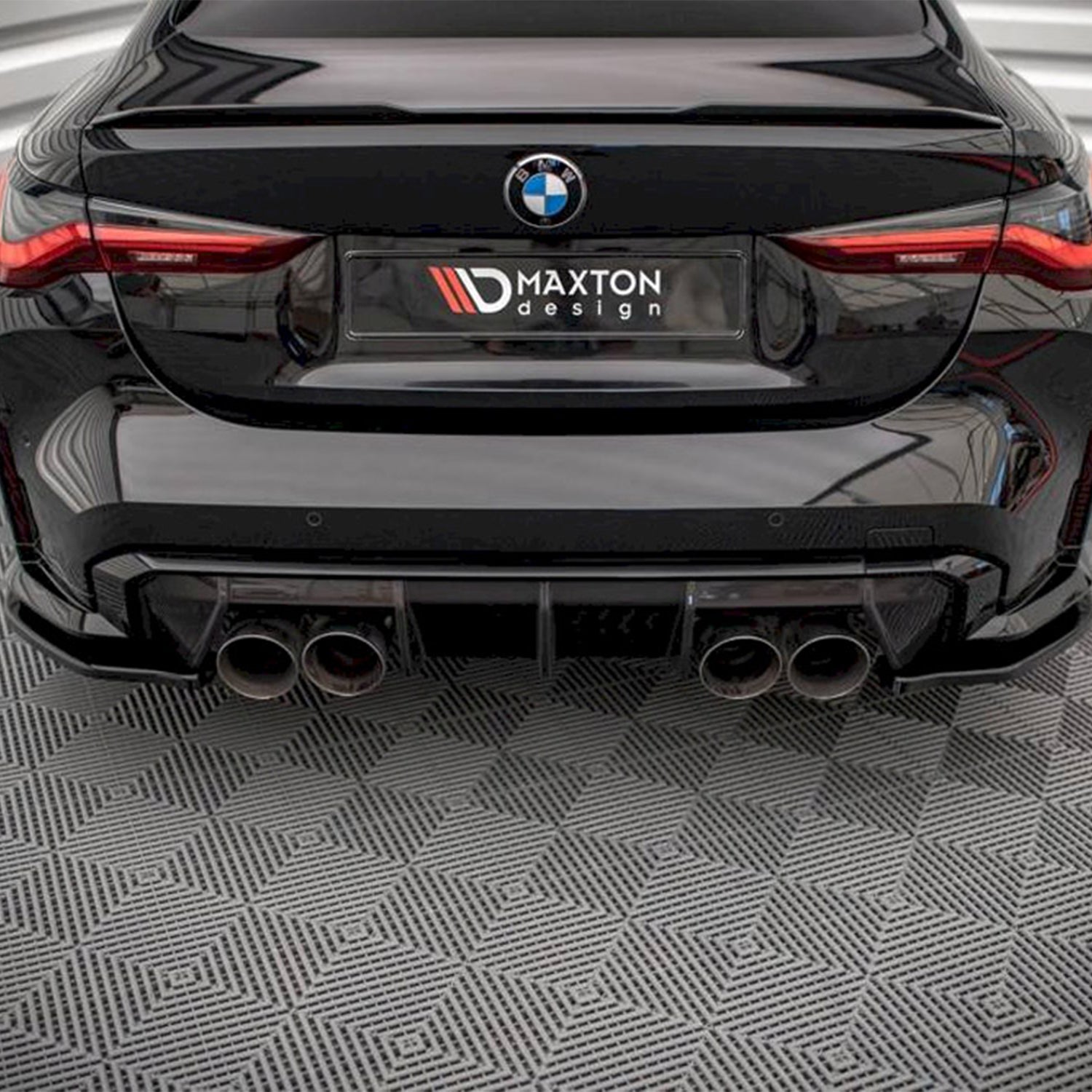 Maxton Design BMW M4 Rear Side Splitters In Gloss Black (G82/G83) - R44 Performance