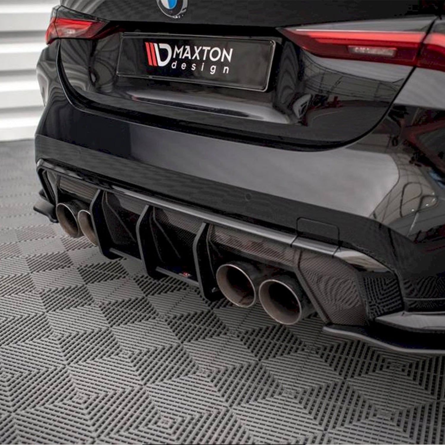 Maxton Design BMW M4 Street Pro Rear Diffuser In Black (G82/G83) - R44 Performance