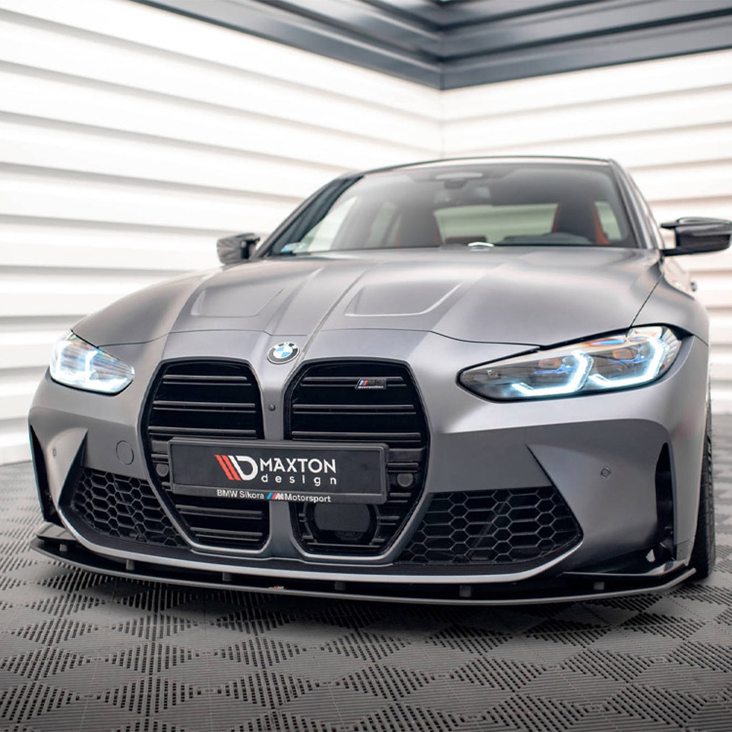 Maxton Design BMW G80 M3 G82 M4 Street Pro Front Splitter In Black - R44 Performance
