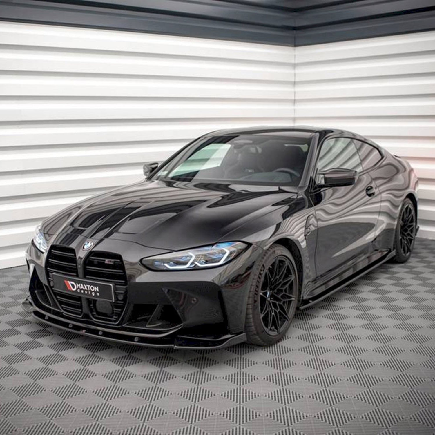 Maxton Design BMW G80 M3 G82 M4 V3 Front Splitter In Gloss Black - R44 Performance