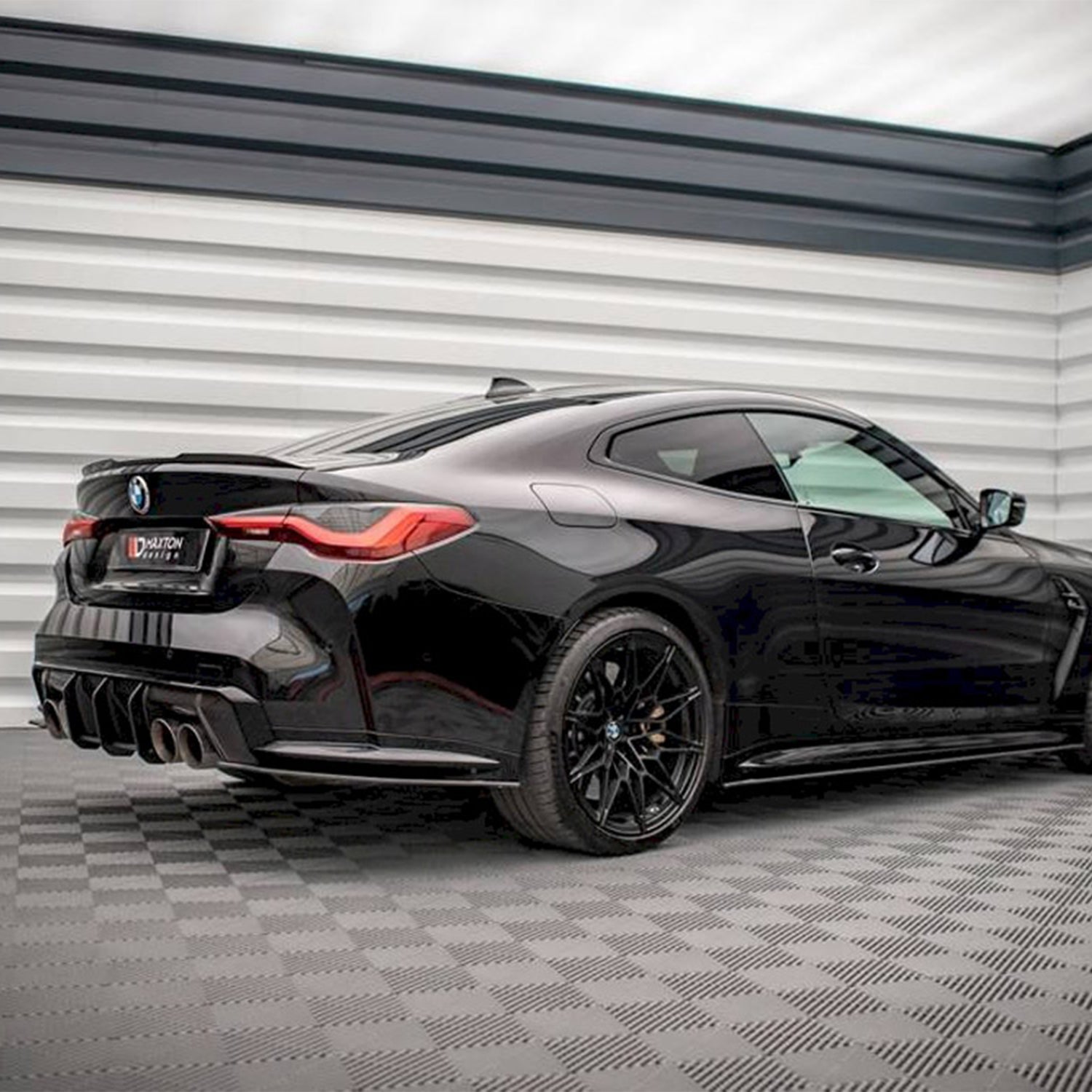 Maxton Design BMW G82 G83 M4 Street Pro Rear Side Splitters In Black - R44 Performance