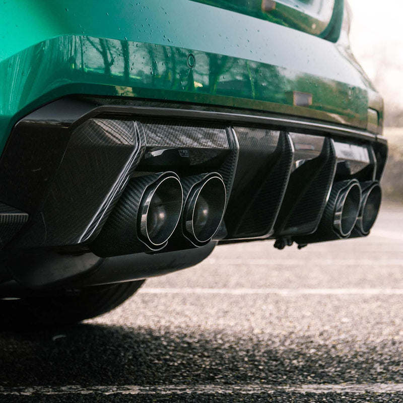 R44 BMW M3/M4 Race Exhaust Cat-Back System In Titanium - Carbon tips (G80/G82/G83)-R44 Performance