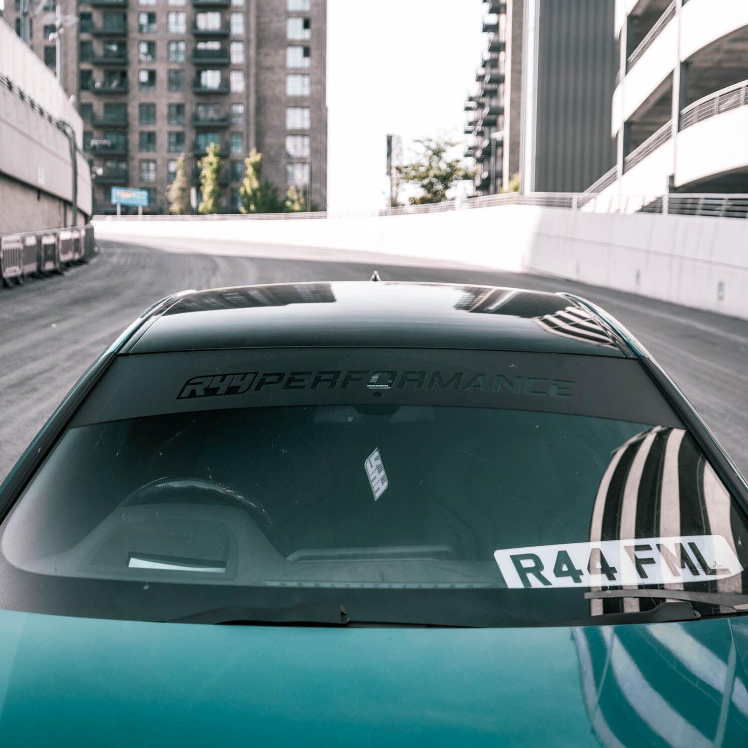 R44 Performance Sunstrip In Matte Black-R44 Performance