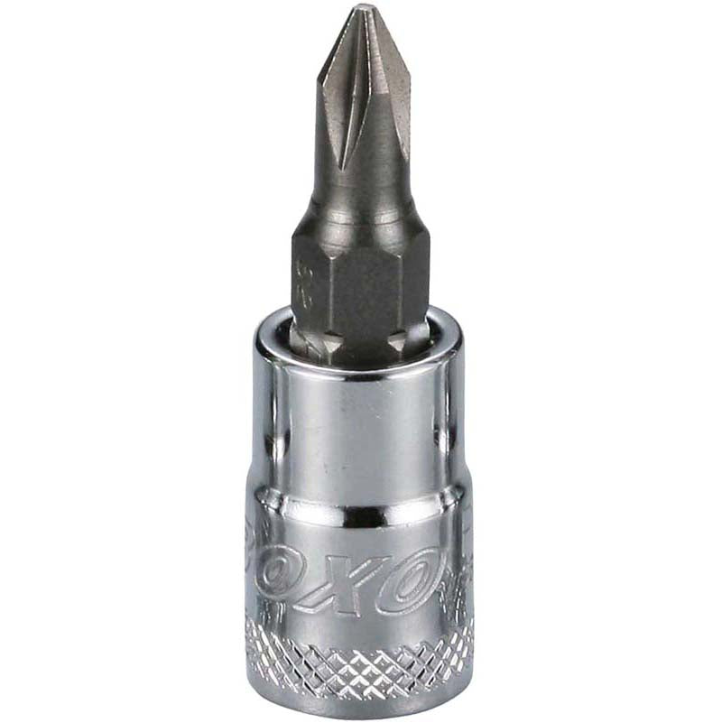 BOXO 1/4" Phillips Bit Sockets - Sizes PH0 to PH3