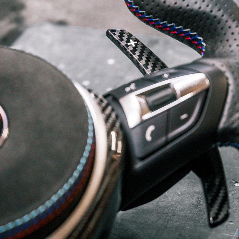 SHFT BMW F Series Automatic Paddle Shifters In Gloss/Matte Carbon Fibre-R44 Performance