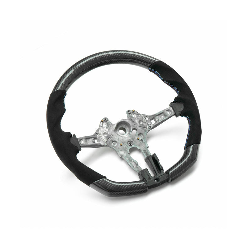 SHFT BMW F Series Flat Bottom Steering Wheel In Gloss Carbon Fibre & Alcantara-R44 Performance