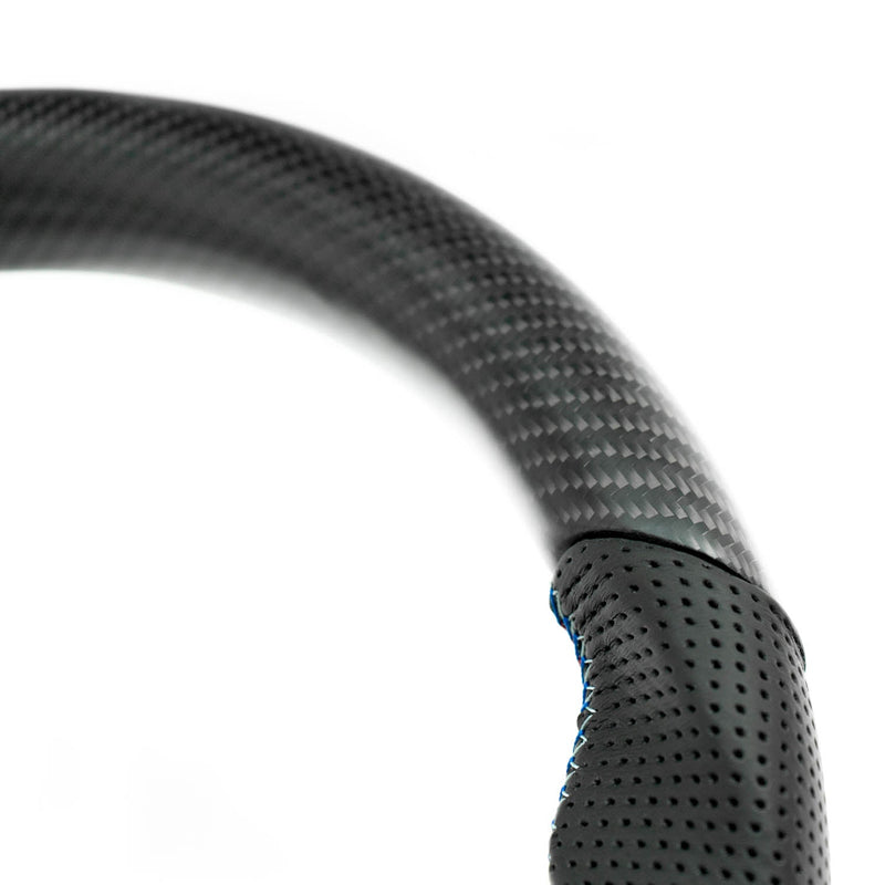 SHFT BMW F Series Flat Bottom Steering Wheel In Matte Carbon & Perforated Leather-R44 Performance