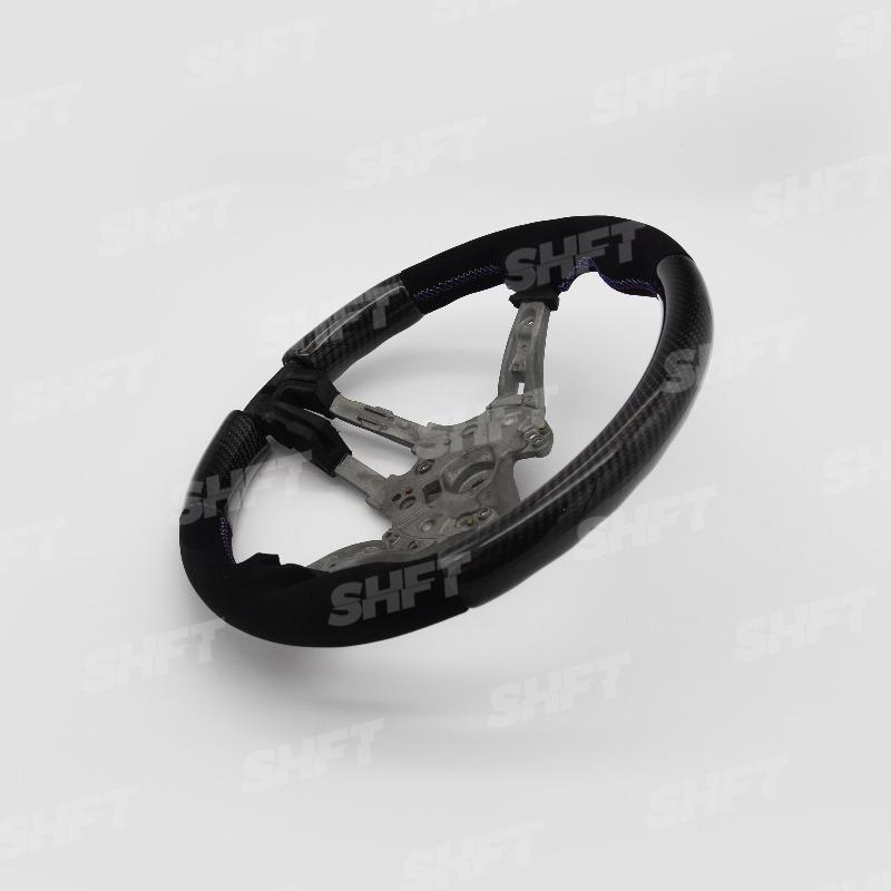 SHFT BMW F Series Round Steering Wheel In Gloss Carbon Fibre & Alcantara-R44 Performance