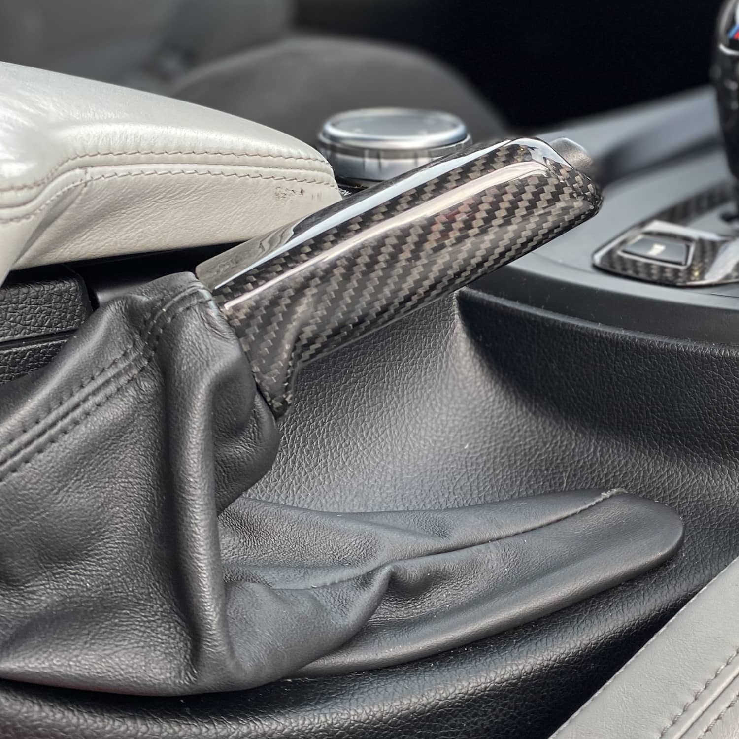 SHFT BMW Hand Brake Lever In Gloss Carbon Fibre (F Series)-R44 Performance