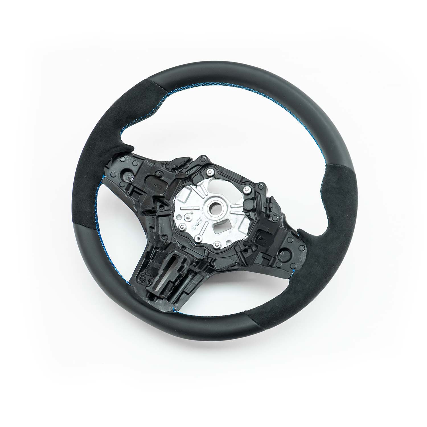 SHFT BMW M3/M4 Round Steering Wheel In Alcantara & Leather (G80/G82)