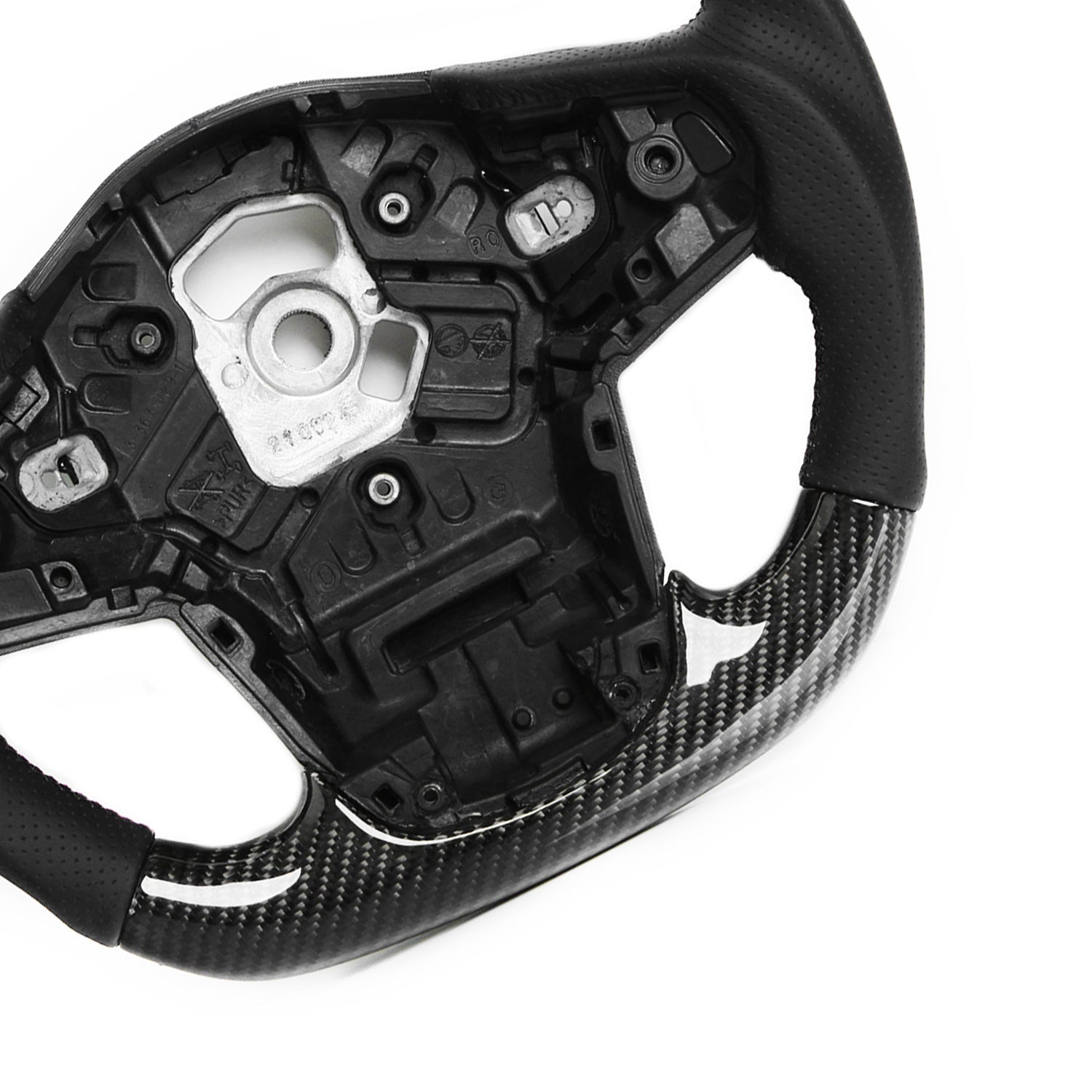 SHFT Toyota Supra Steering Wheel In Gloss Carbon Fibre & Leather (A90)-R44 Performance