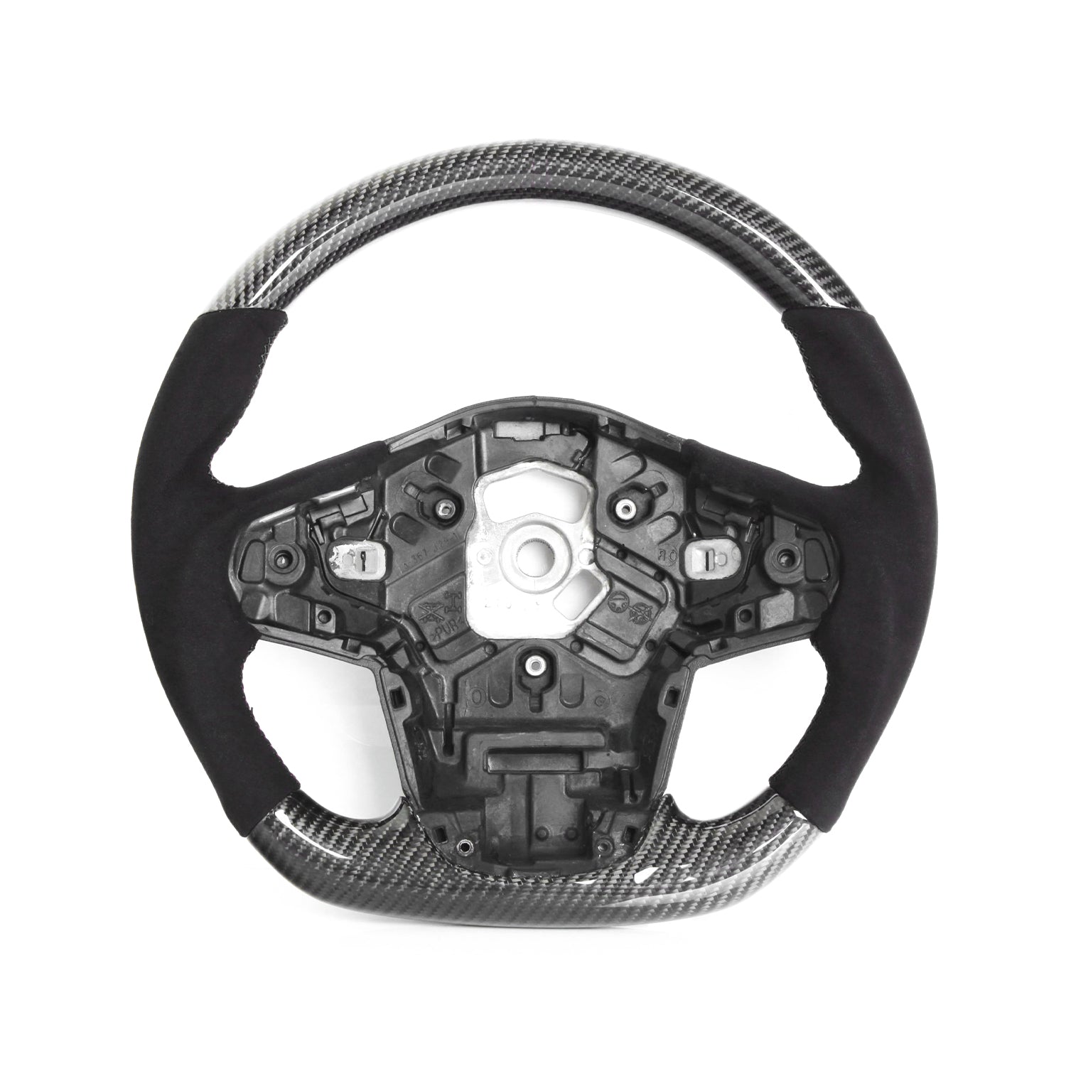 SHFT Toyota Supra Steering Wheel in Gloss Carbon Fibre & Alcantara (A90)