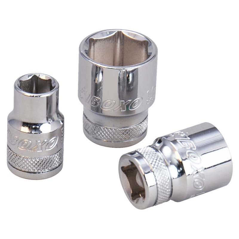 BOXO 3/8" 6PT Socket - Sizes 7mm to 21mm