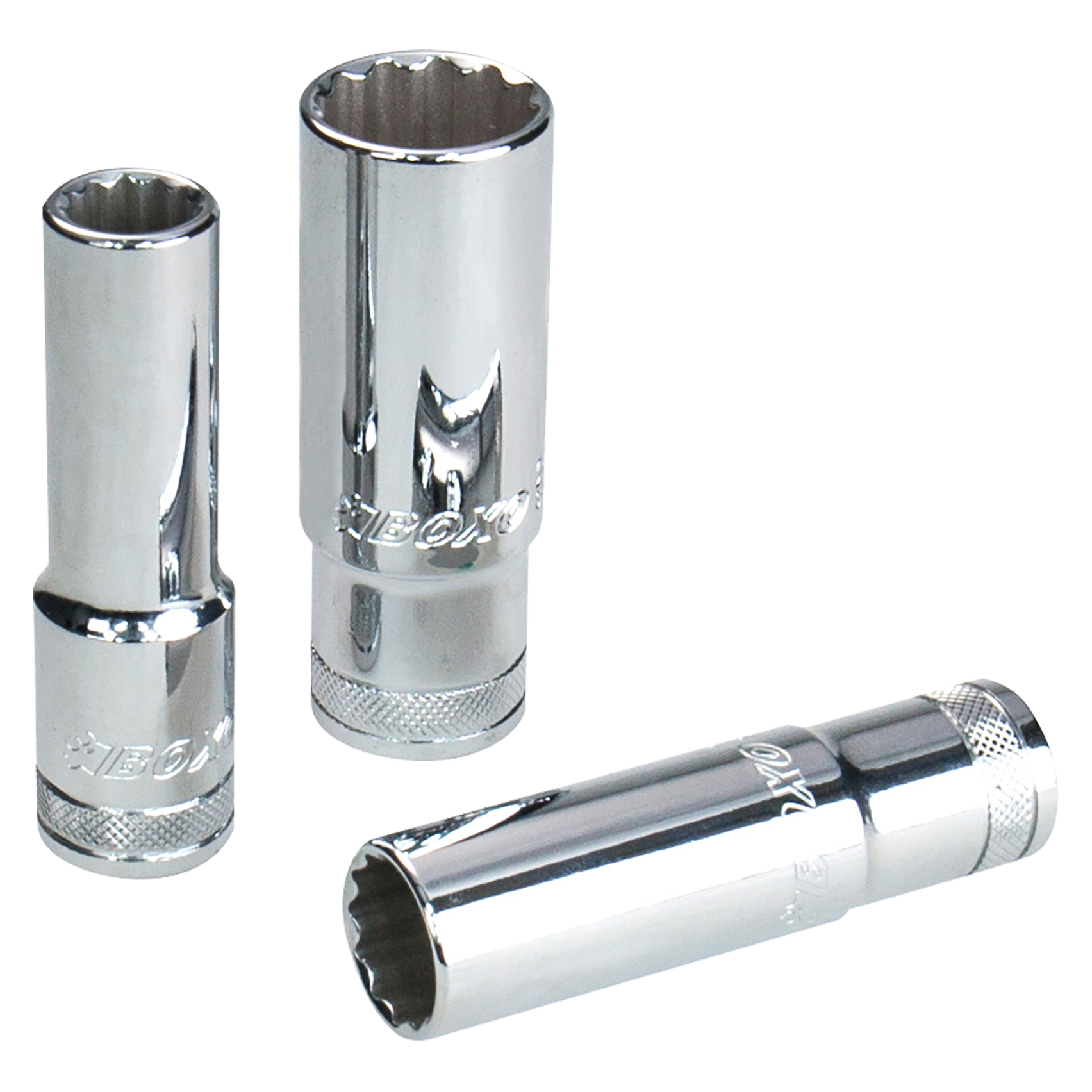 BOXO 3/8" 12PT Deep Socket - Sizes 7mm to 21mm
