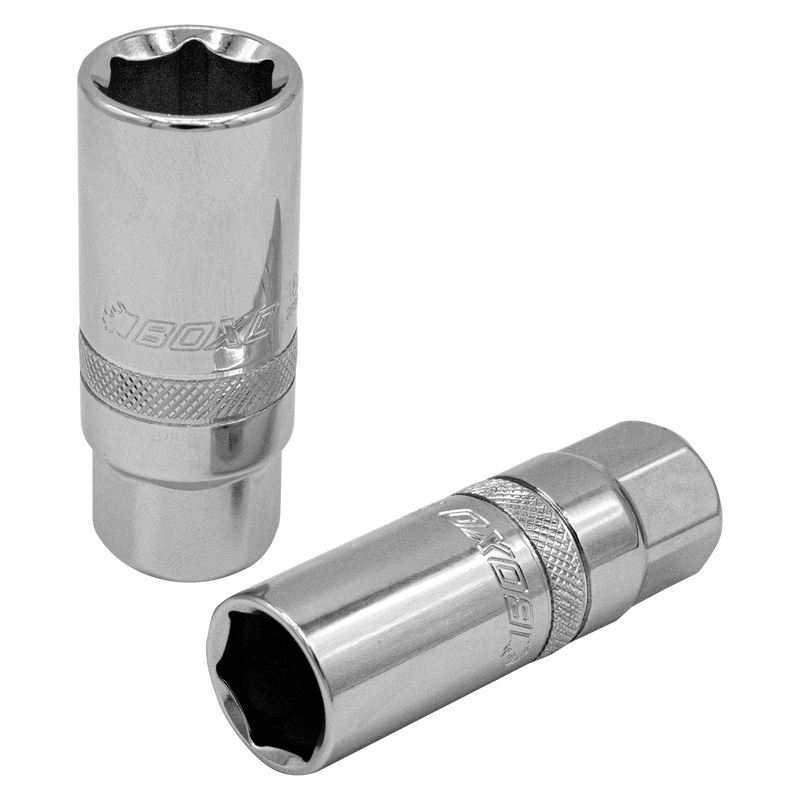 BOXO 1/2" Spark Plug Socket - Sizes 16mm to 21mm