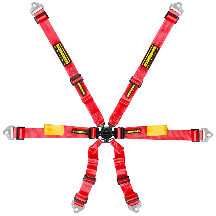 Schroth Enduro 6 Point Harness - Red