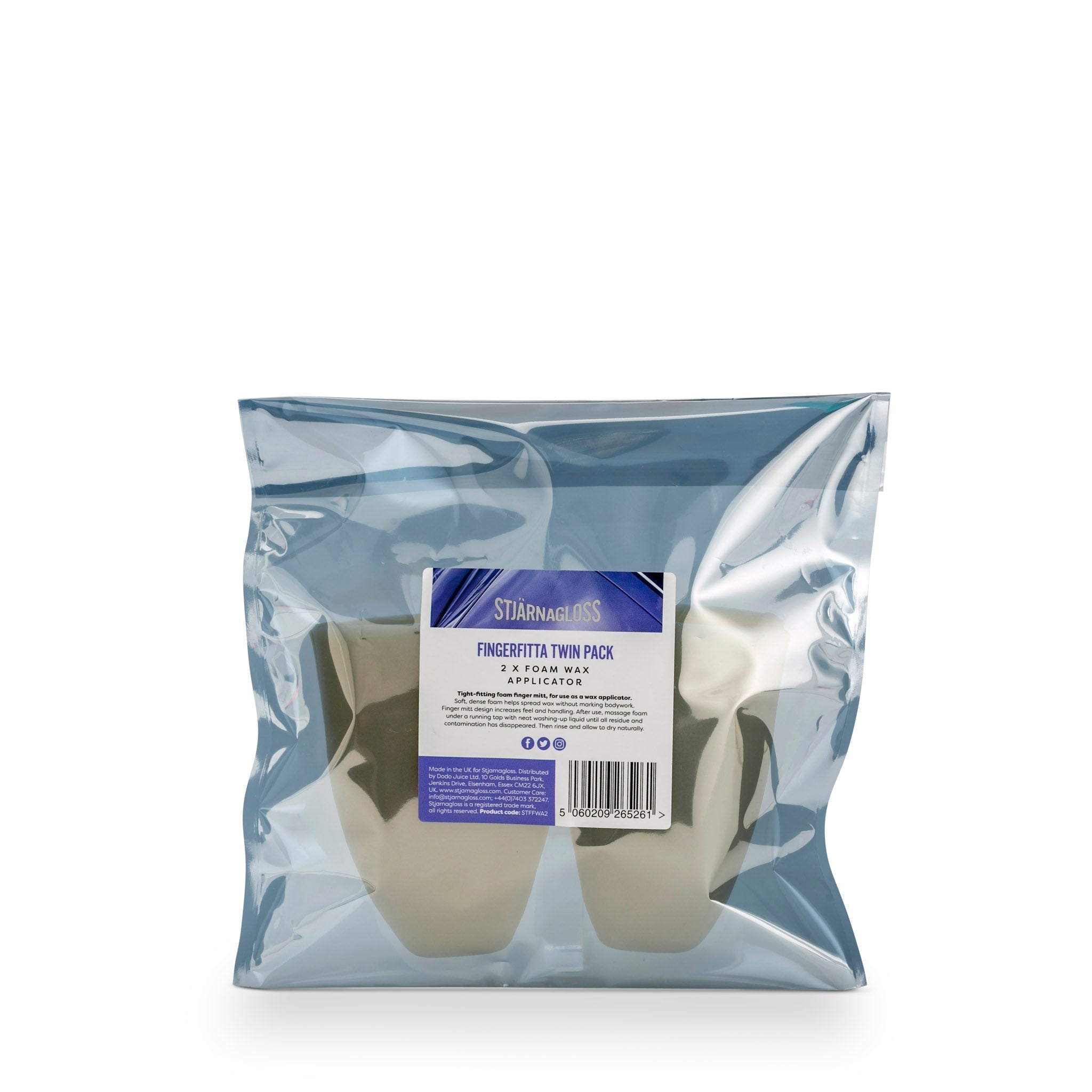 Stjarnagloss Fingerfitta Foam Wax Applicators (Twin Pack)-R44 Performance