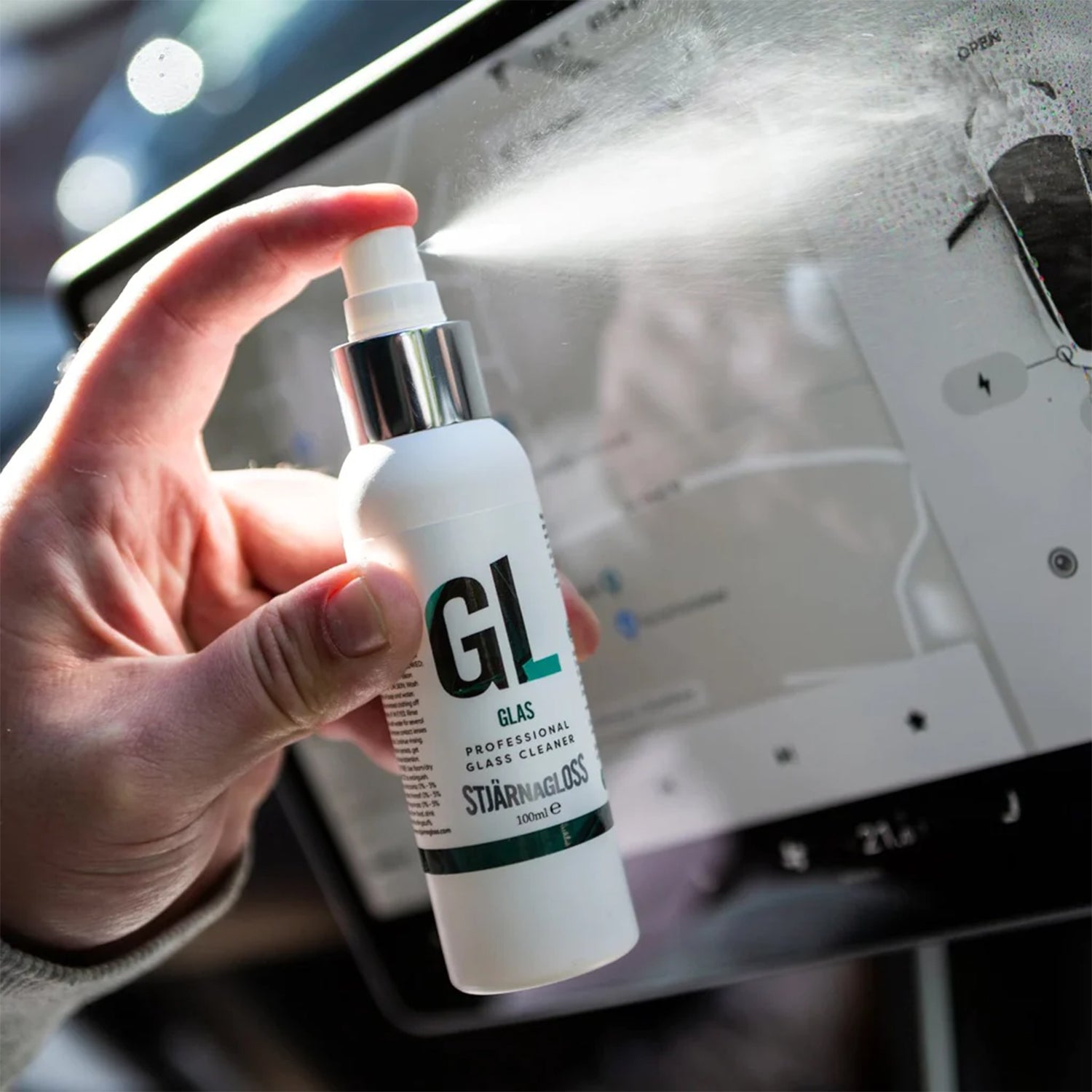 Stjarnagloss Glas Professional Glass Cleaner 100ml Spray Bottle Sample