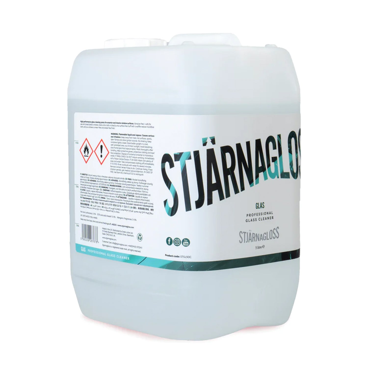 Stjarnagloss Glas Professional Glass Cleaner 5 Litre Jug