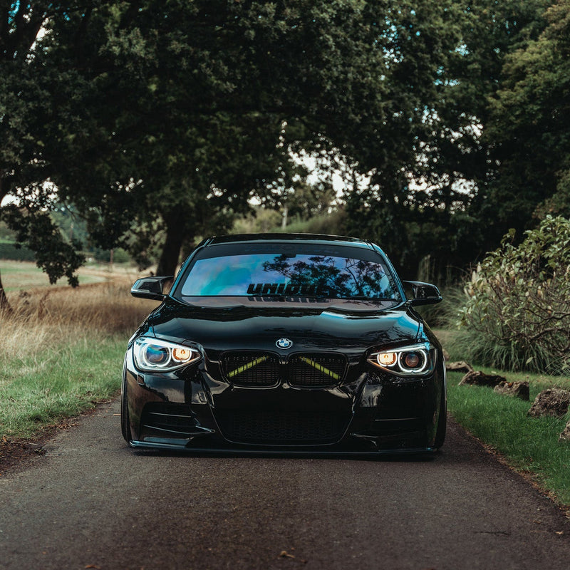 ZAERO Design BMW 1 Series Pre-LCI Gloss Black Front Splitter Fitted