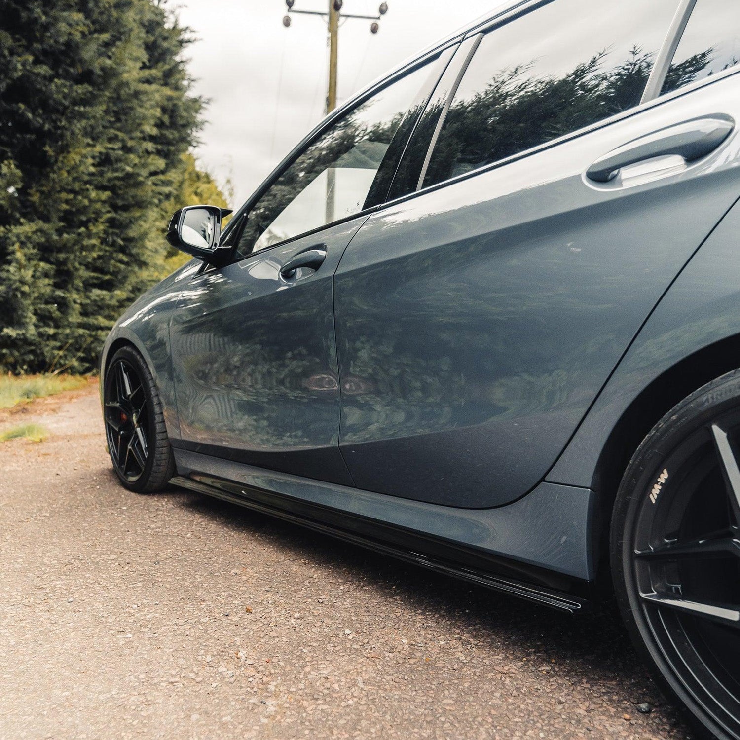 ZAERO Design BMW 2019+ F40 1 Series Gloss Black Side Skirts Fitted
